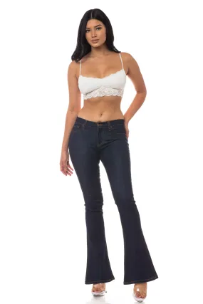 2026 Women's Mid Waisted Flare Jeans