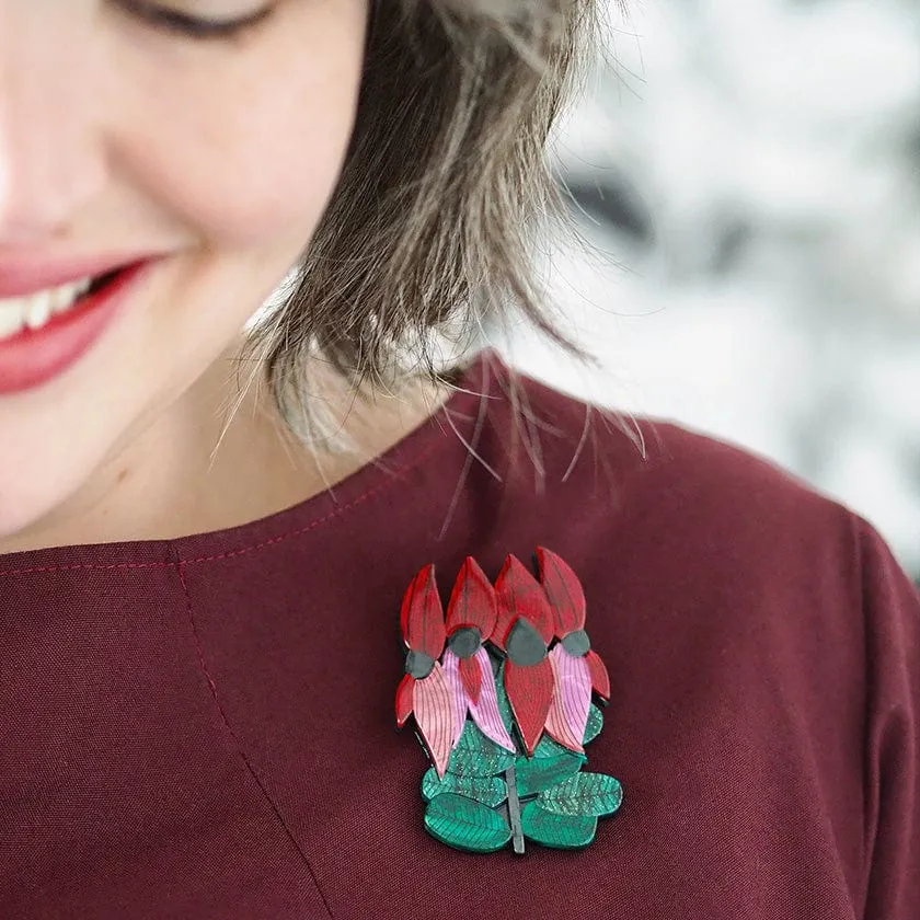 A Pleasing Desert Pea Brooch