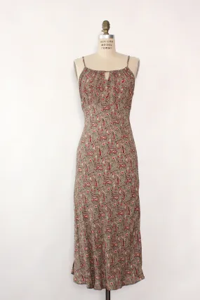 Angie Earthy Paisley Dress M/L