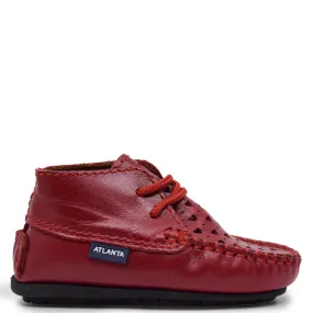 Atlanta Mocassin Red Heart Baby Bootie