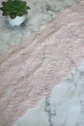 Ballet Pink 7.5" Wide Stretch Lace