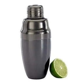 Barfly 17 Oz Heavy Weight 3-Piece Cobbler Cocktail Shaker, Gun Metal Black