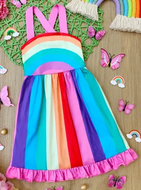 Be The Rainbow Ruffle Hem Dress