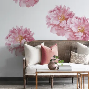 Beautiful Peony Garden Flower Wall Decal Set