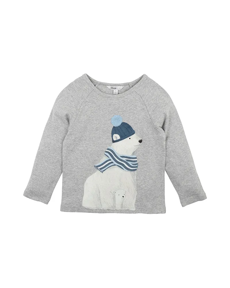 Bebe Blair Polar Bear Tee - Blue/Grey (Size 000-5)