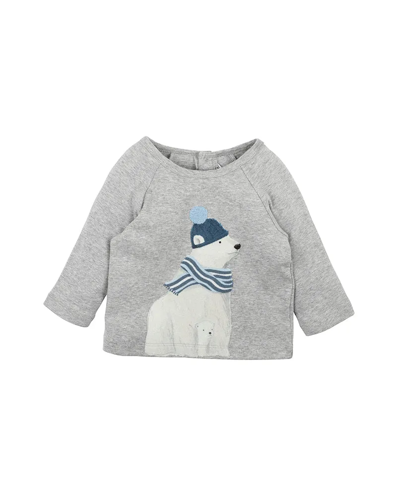 Bebe Blair Polar Bear Tee - Blue/Grey (Size 000-5)