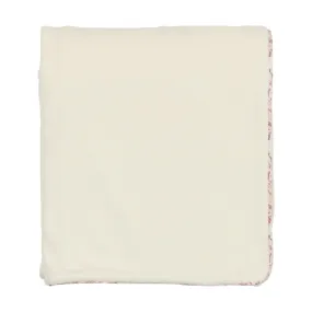 Bee & Dee Ivory Girls Print Trim Blanket