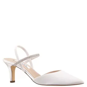 Billie Heel in Ivory Satin