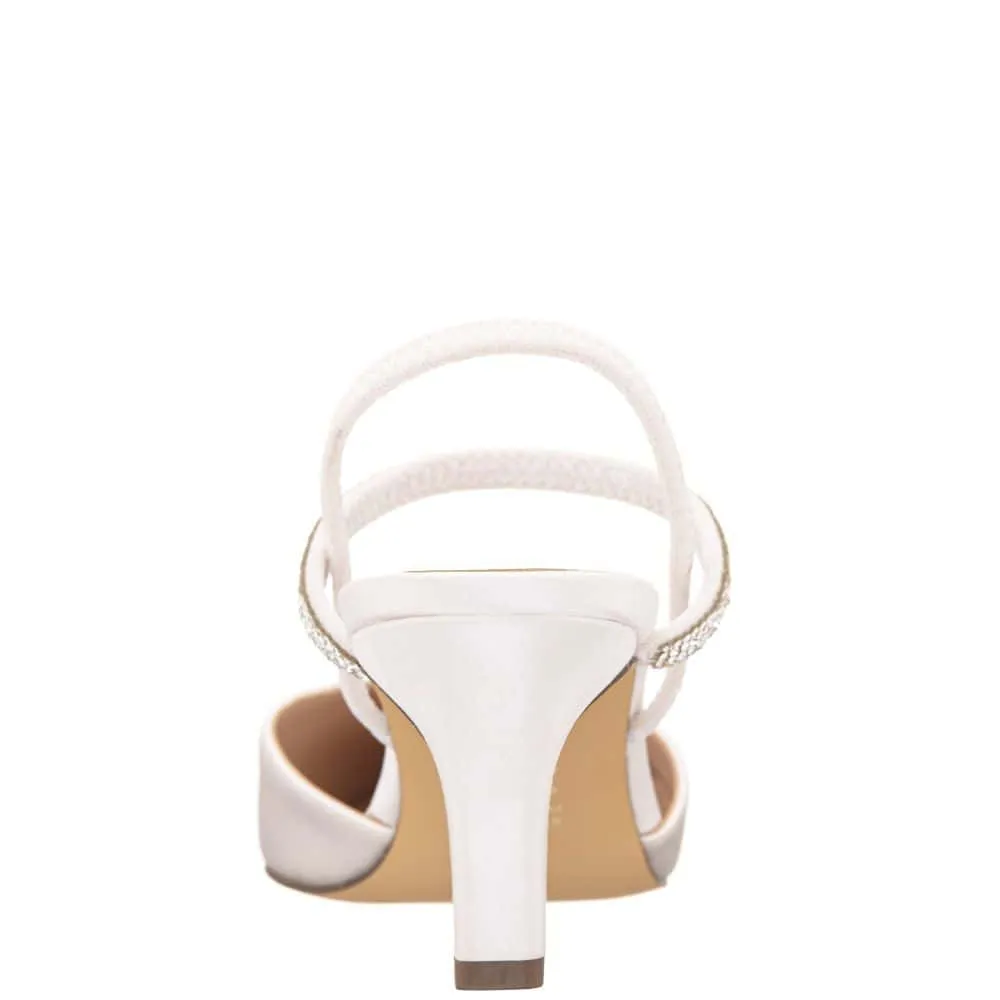 Billie Heel in Ivory Satin