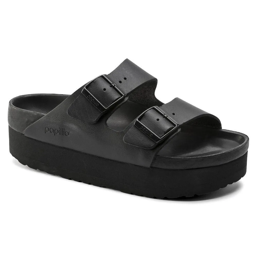 Birkenstock Women's Arizona Exquisite Platform Black Leather