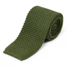 Burrows & Hare Knitted Tie - Green