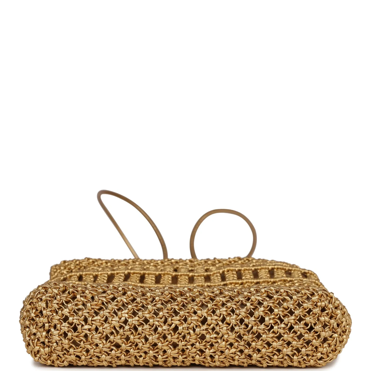 Chanel Mini 22 Bag Gold Macrame Calfskin Gold Hardware