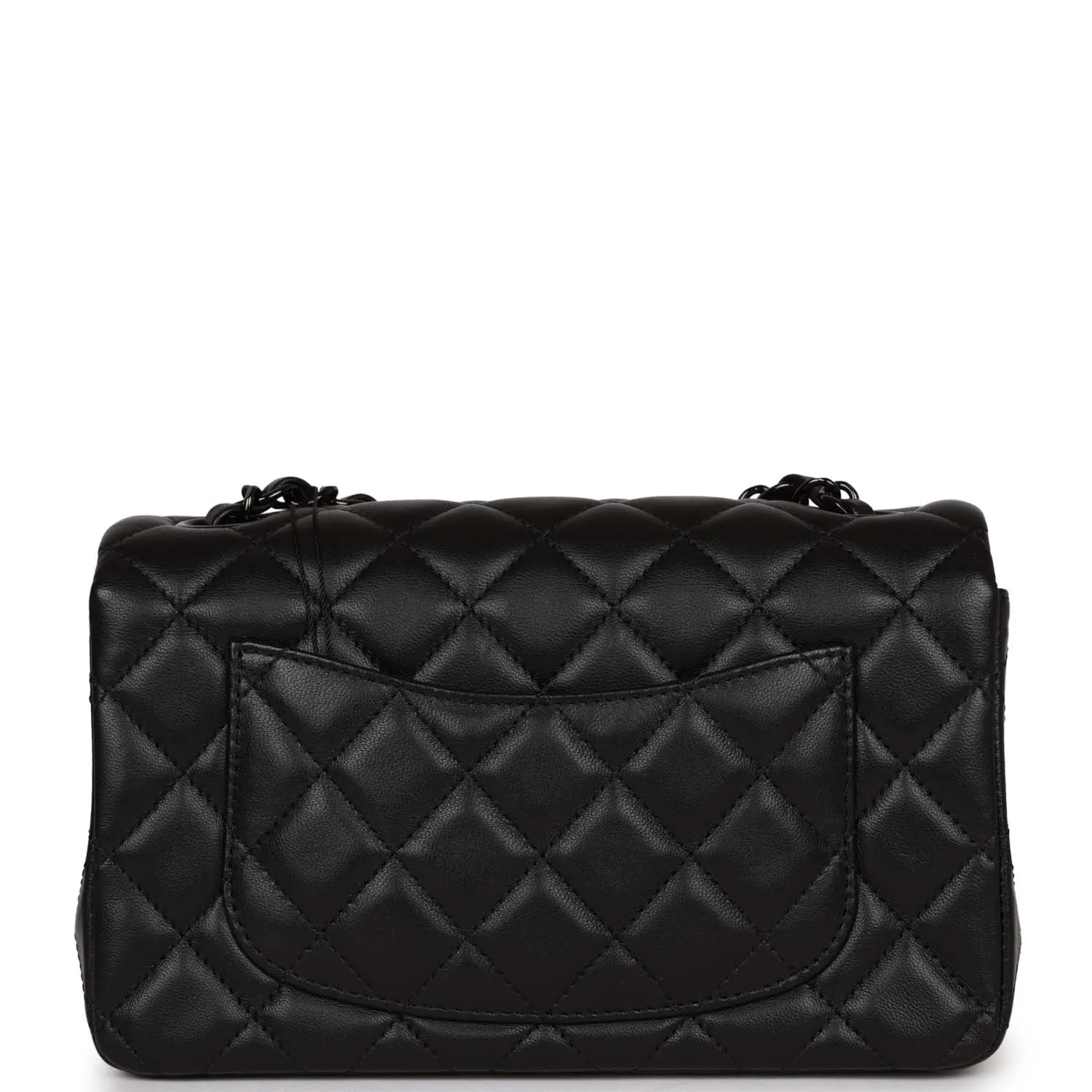 Chanel Mini Rectangular Flap Bag SO Black Lambskin Black Hardware