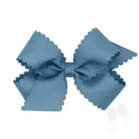 Denim scallop edge bow(DEN)