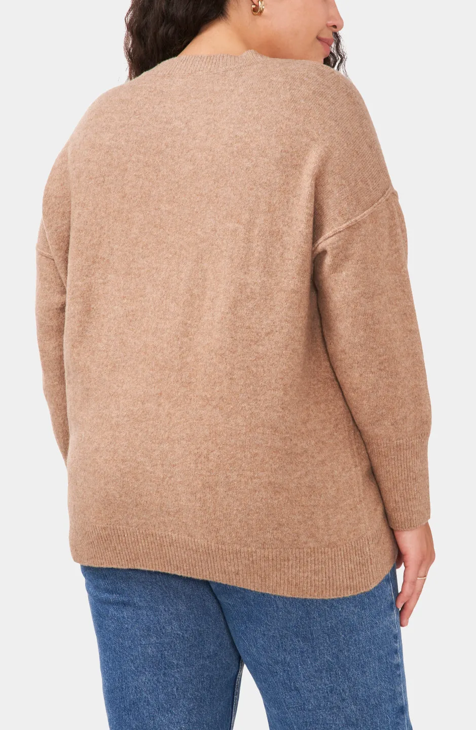 Extended Shoulder Cozy Sweater