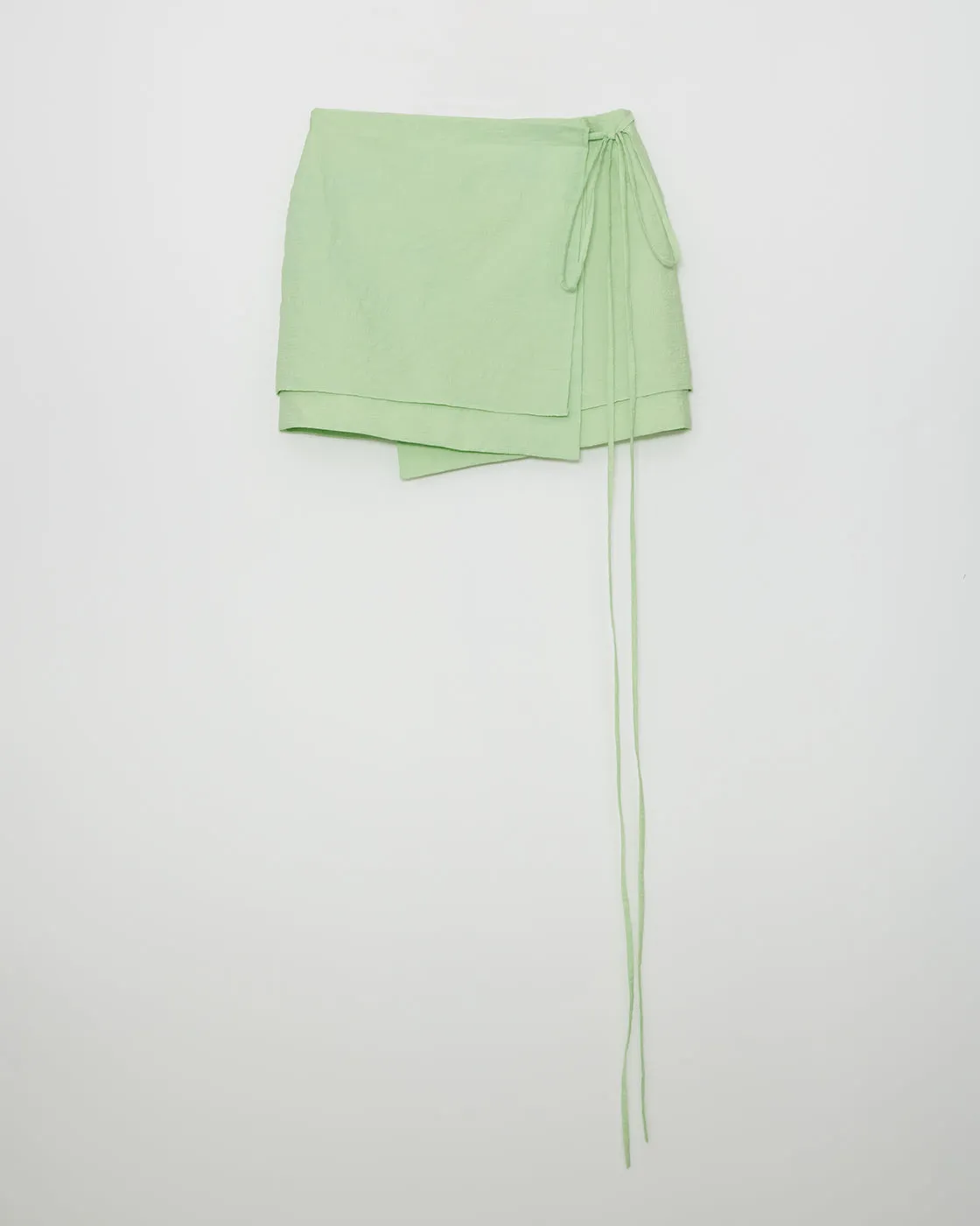 Freja Skirt Textured Viscose Apple Green