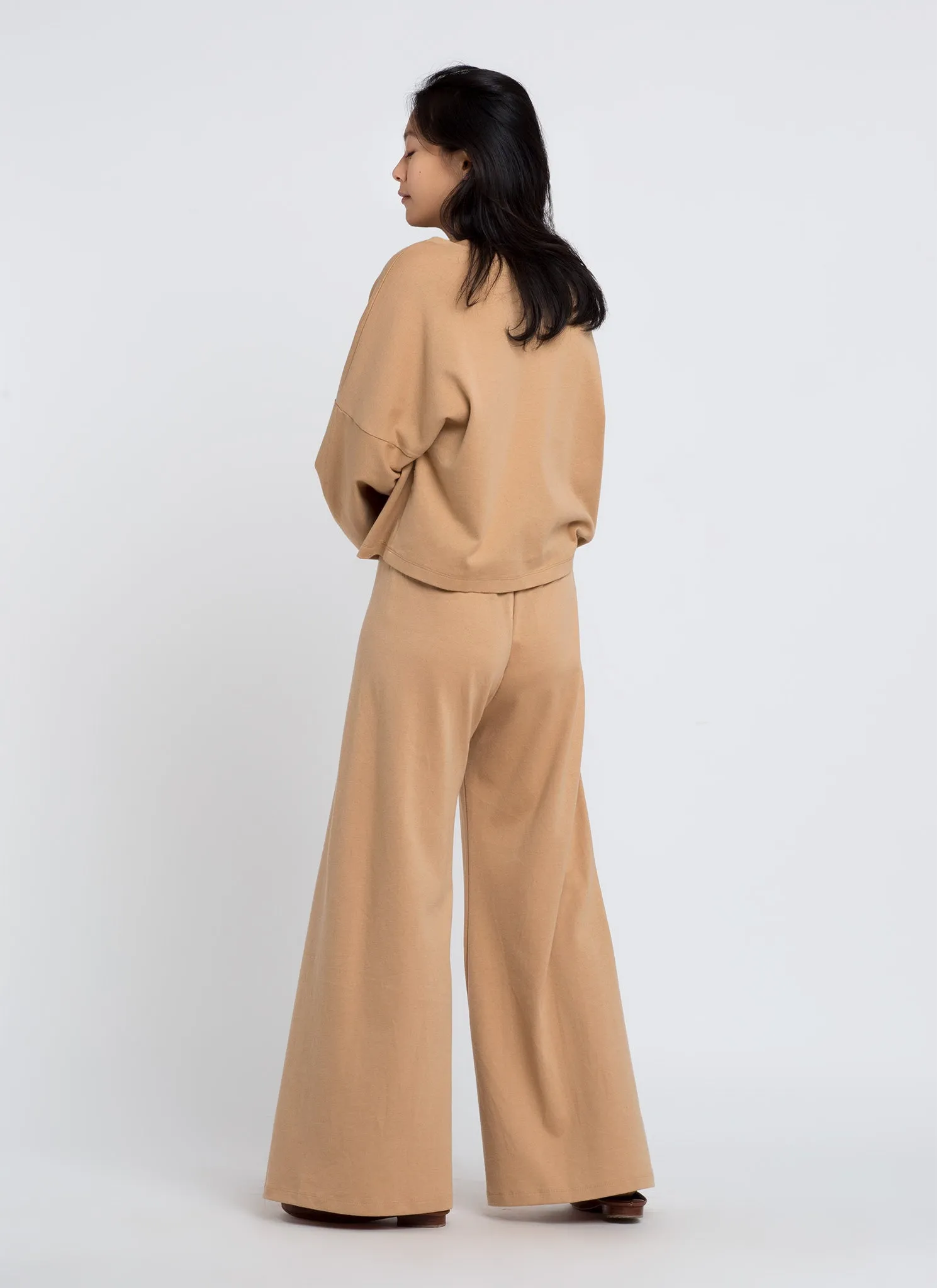 Gingko Wide Leg Elastic Organic Cotton Pant