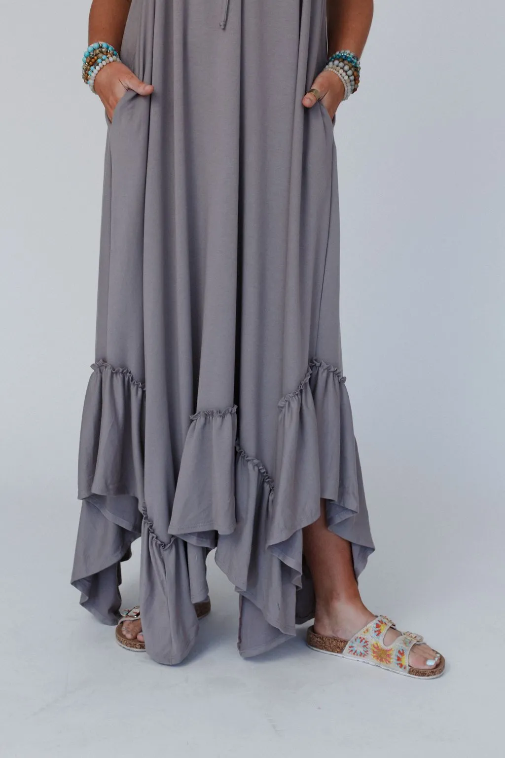 Heavenly Glow Maxi Dress - Mushroom