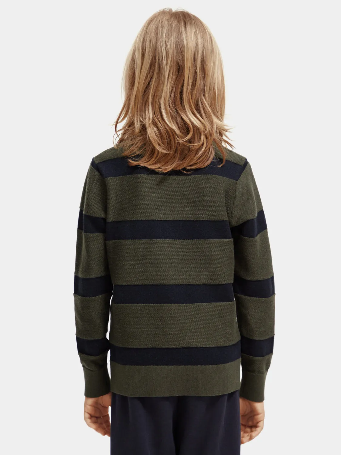 Kids - Striped wool-blended sweater