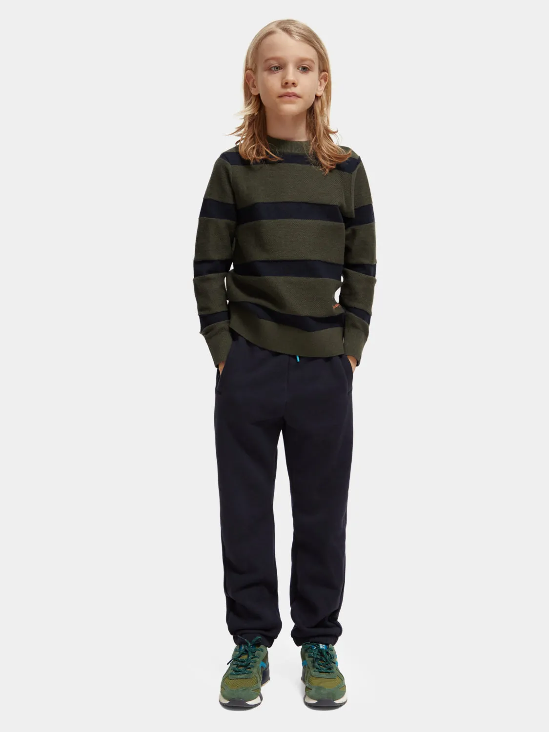 Kids - Striped wool-blended sweater