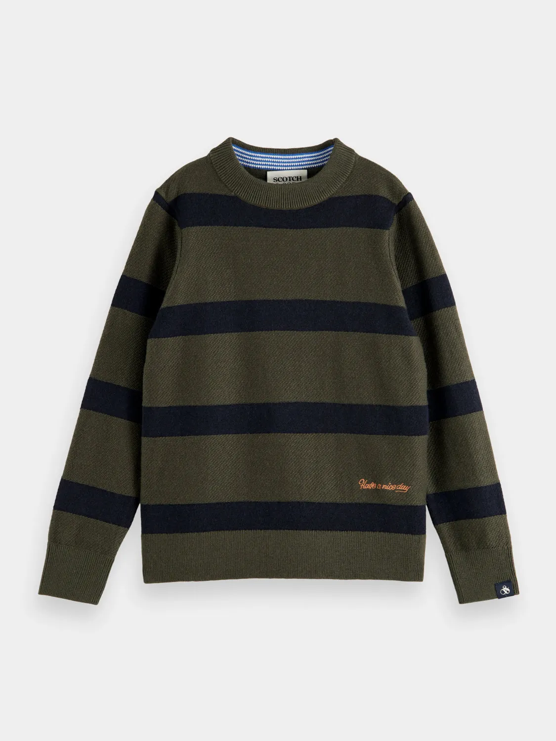 Kids - Striped wool-blended sweater