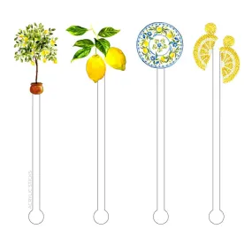 Lemon Life Acrylic Stir Sticks