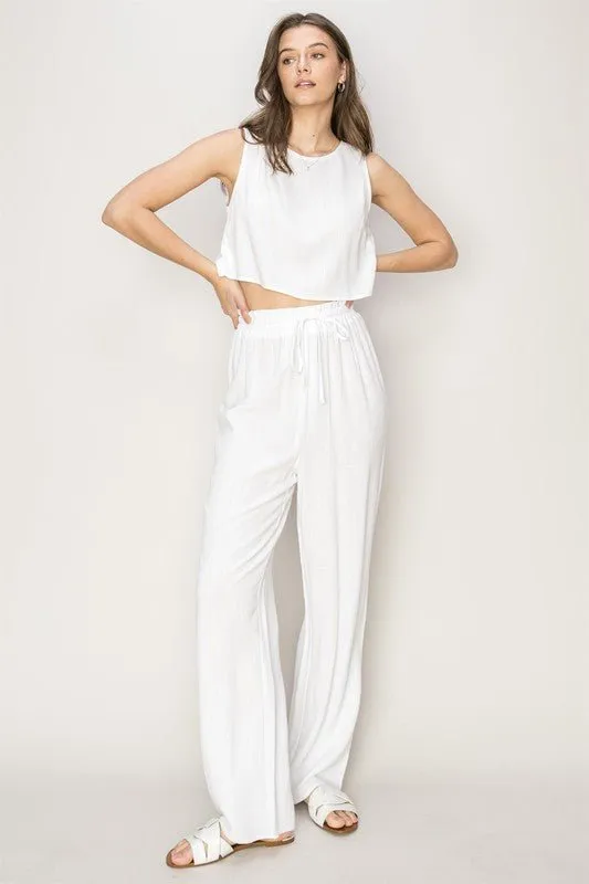 Linen Top and Pants Set