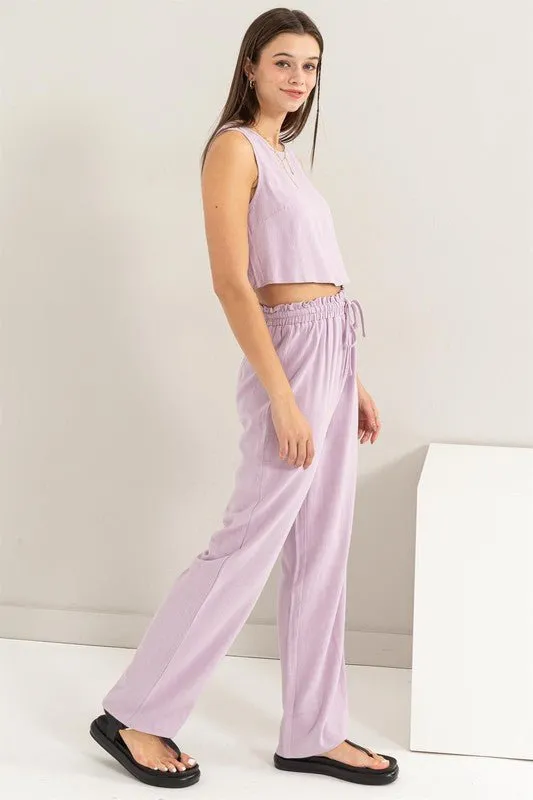 Linen Top and Pants Set