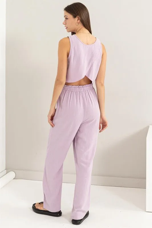 Linen Top and Pants Set