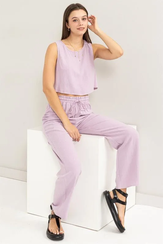 Linen Top and Pants Set