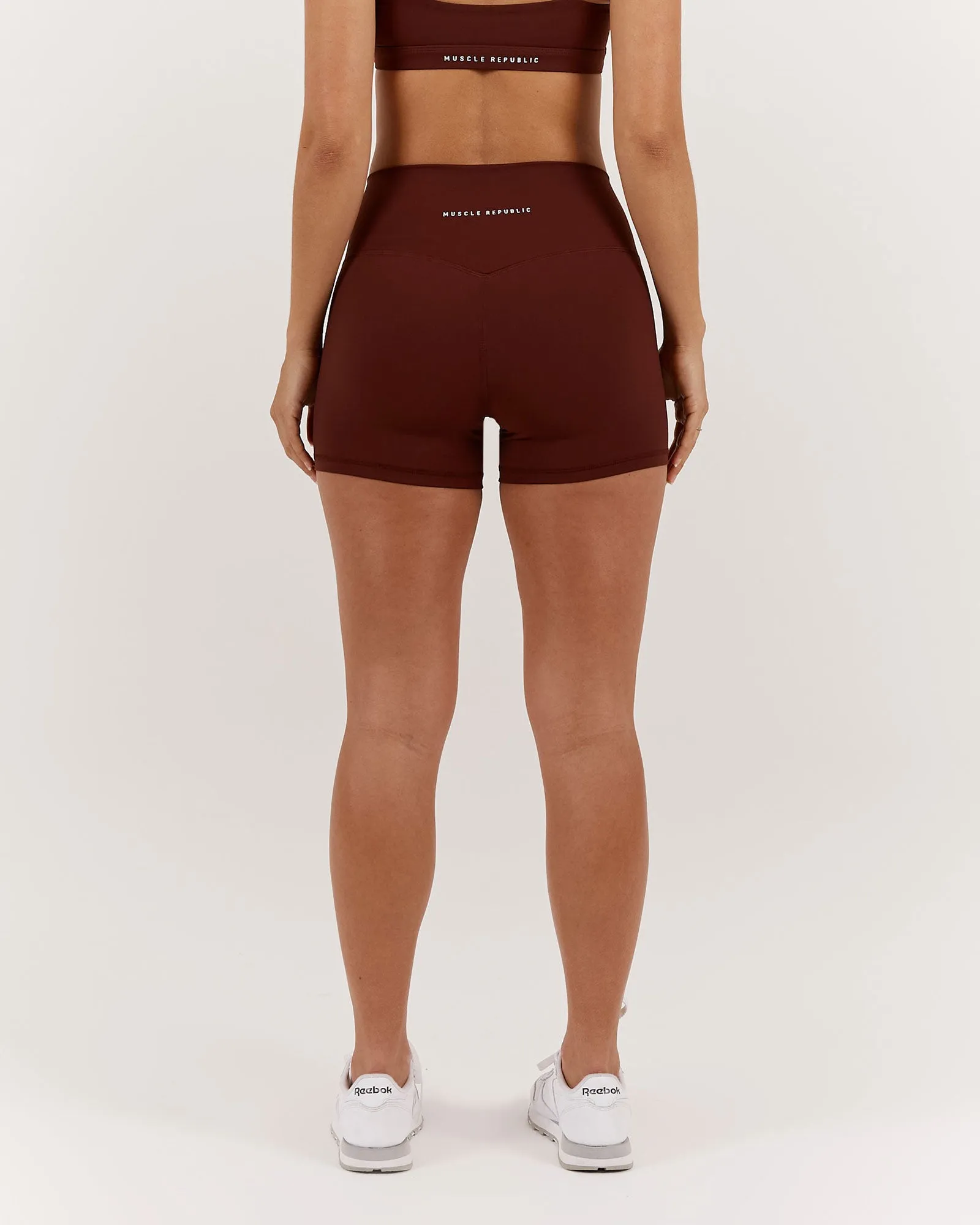 LUXE MINI SHORTS - CHOCOLATE