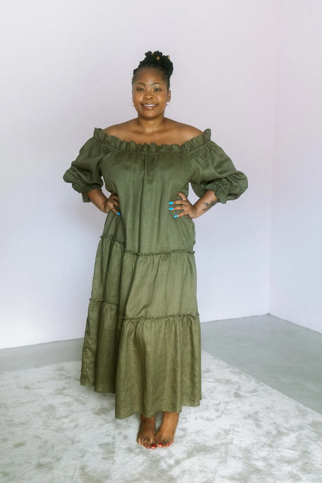 Marula Dress- Army Green