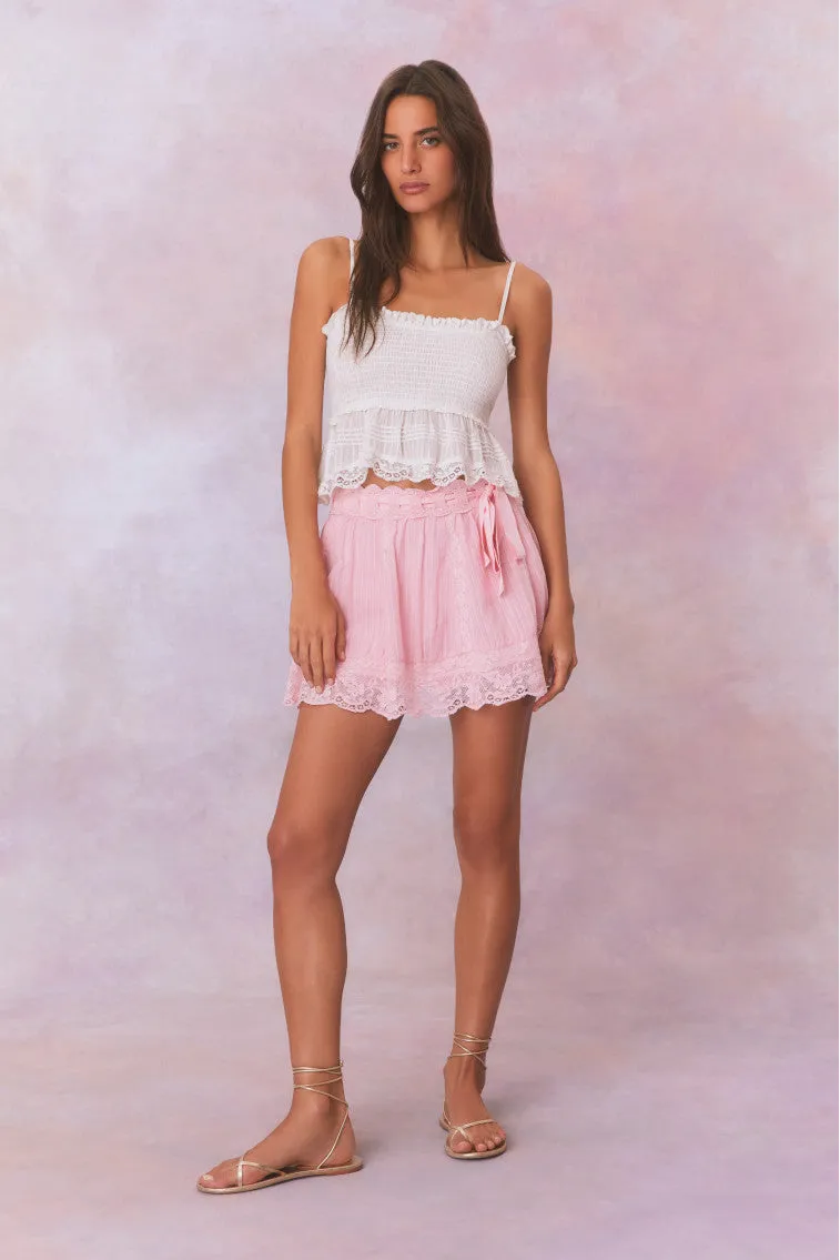 Matera Cotton Stripe Mini Skirt