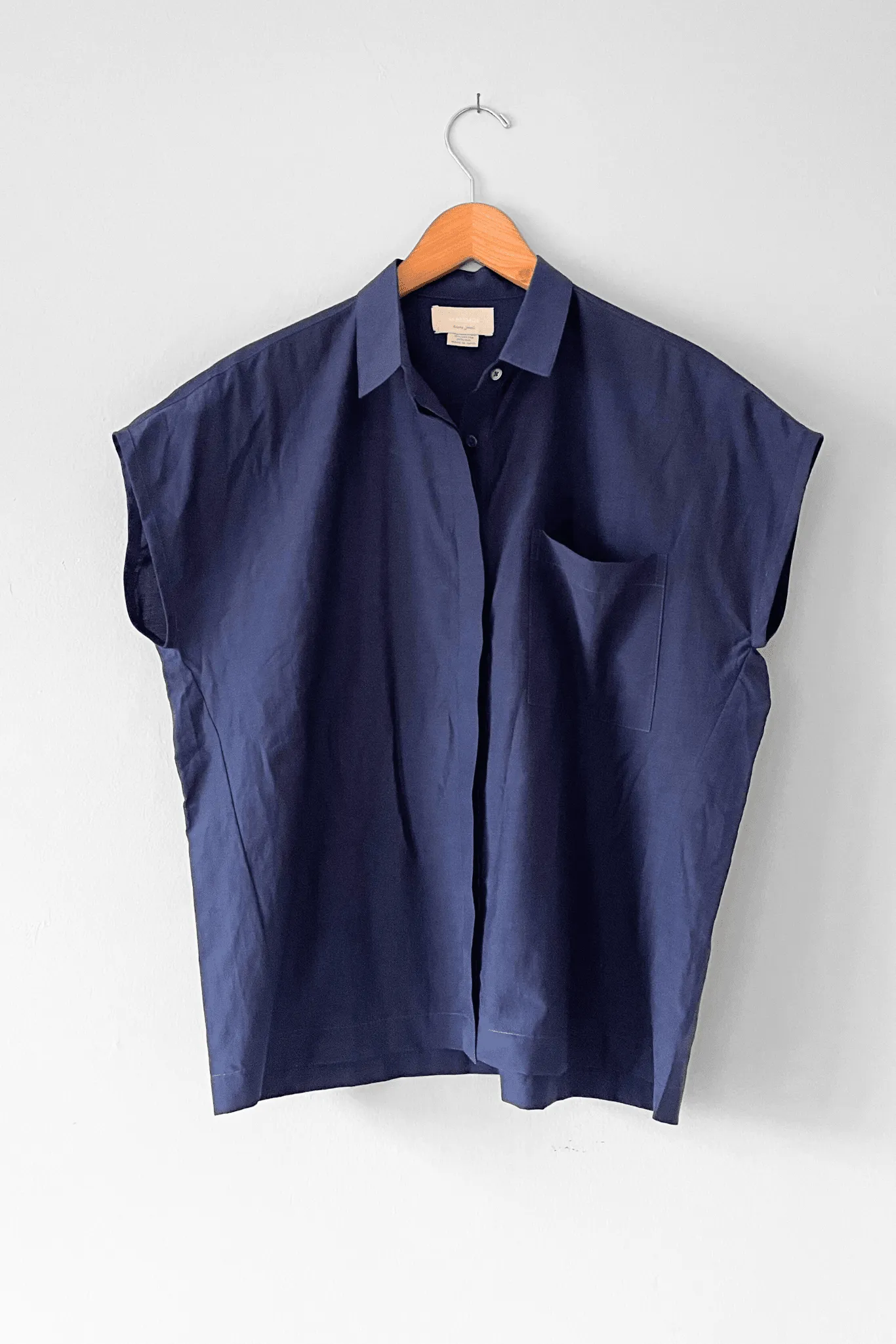 M.PATMOS Milton Collared Top - Navy