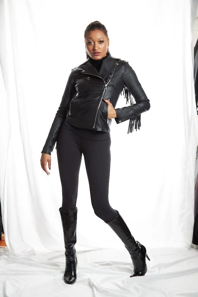 Nashville Fringe Stretch Motorcycle Jacket