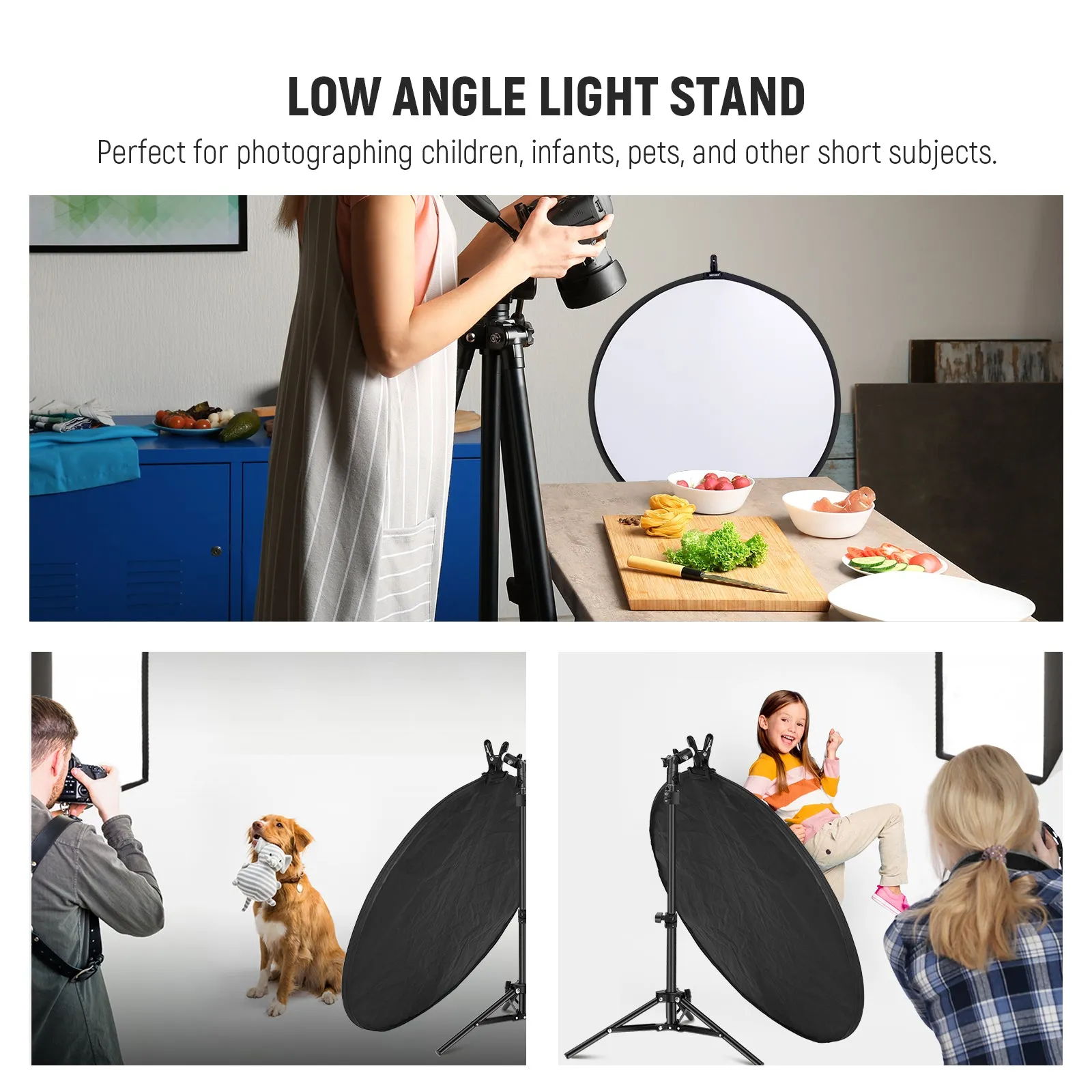 NEEWER 32”/80cm Light Reflector with Stand