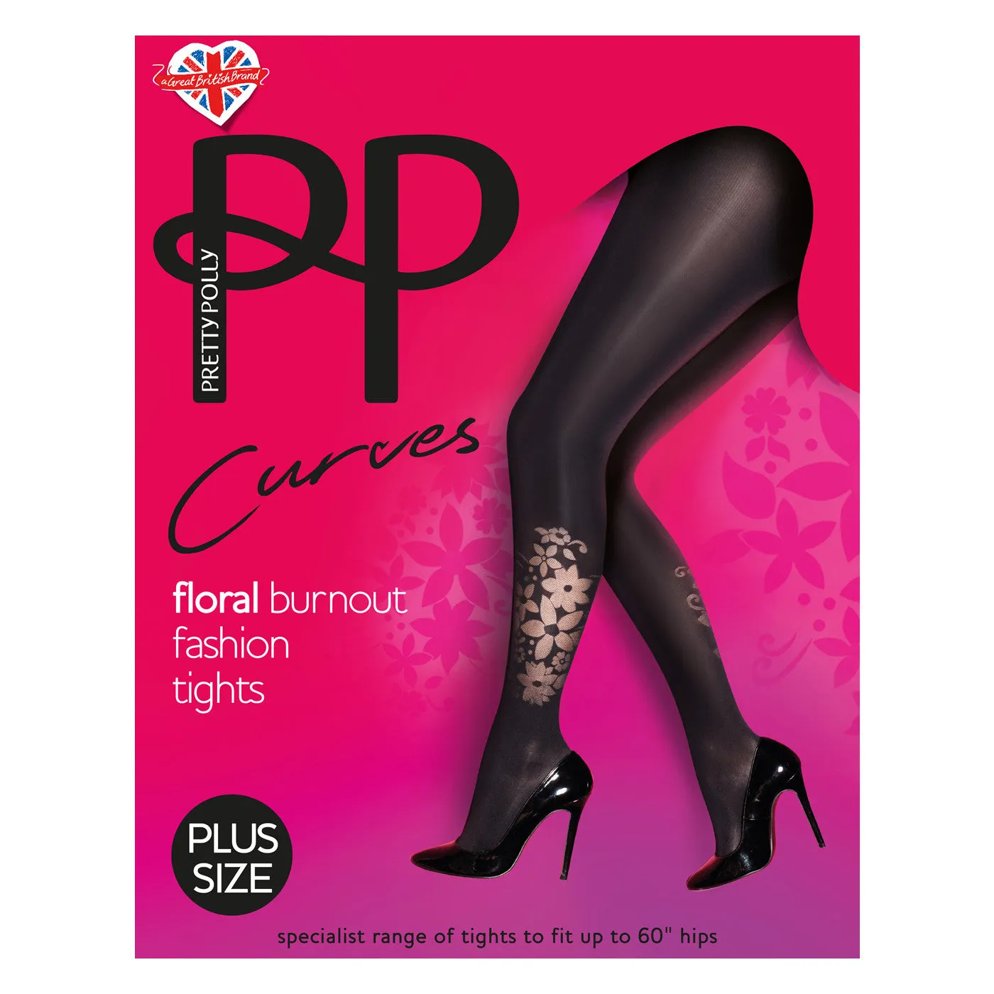 Pretty Polly Curves Floral Burnout Fashion Tights