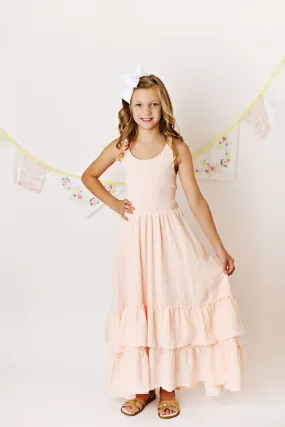 Serendipity Clothing Pink Muslin  Maxi Twirl Dress