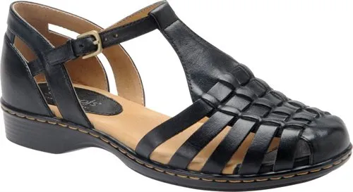 SOFTSPOTS Women's •Higby• Leather T-Strap Huarache Sandal