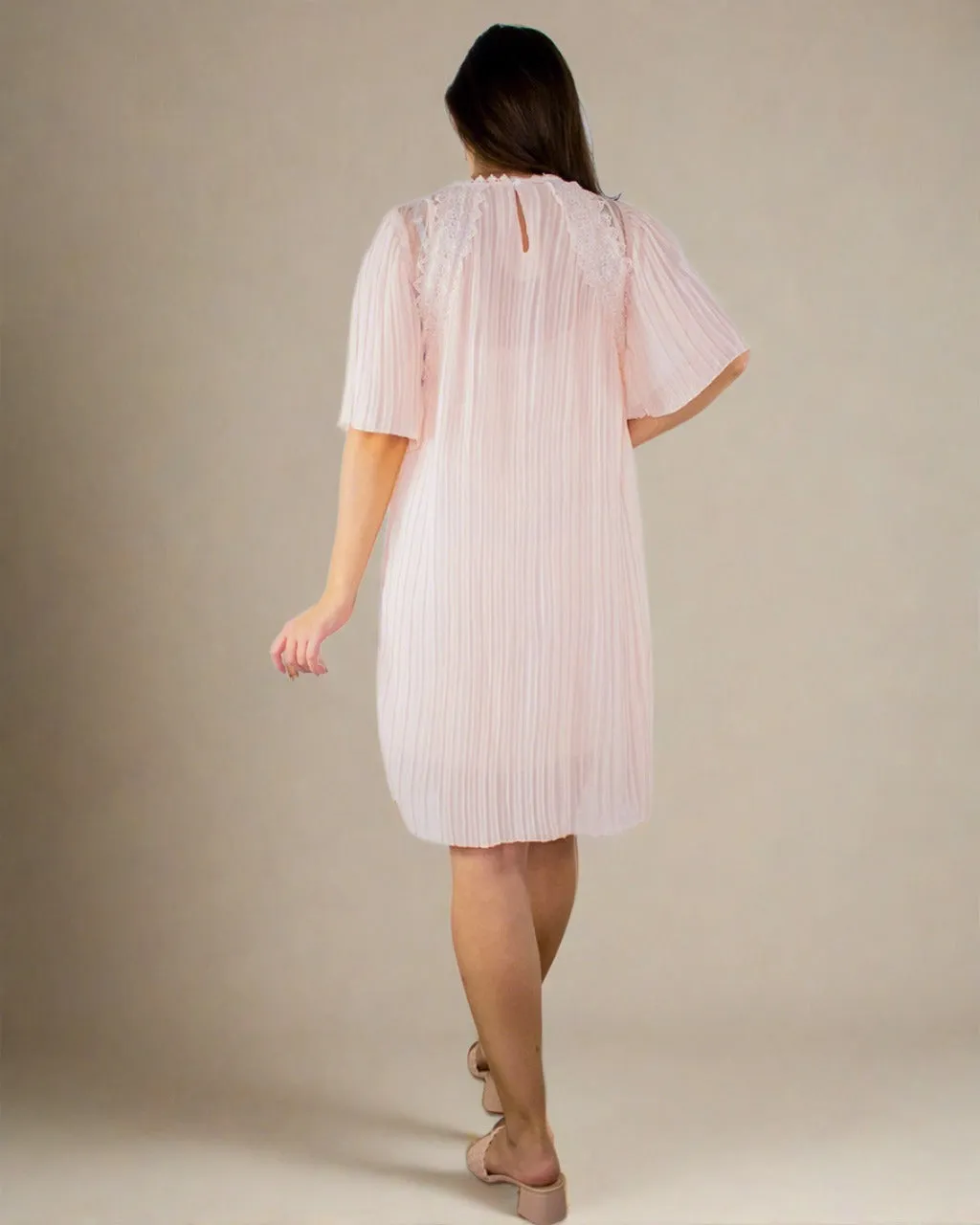 Tullia Oversized Light Pink Short Cocktail Dress