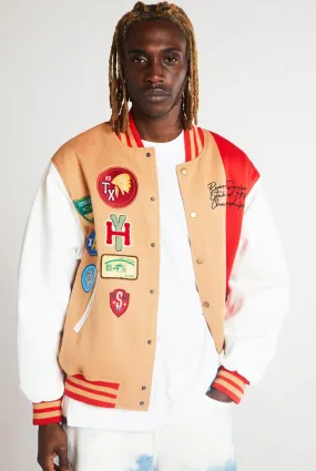 Varsity Letterman Bomber Jacket