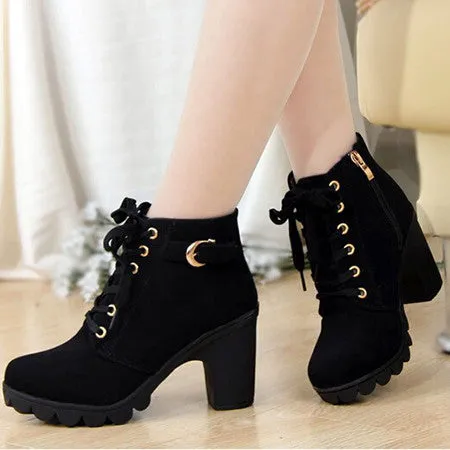 Women Soft Leather Comfortable Motorcycle Boots