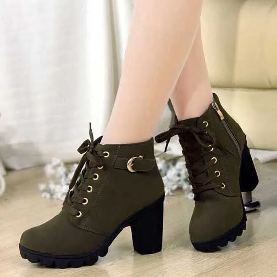 Women Soft Leather Comfortable Motorcycle Boots