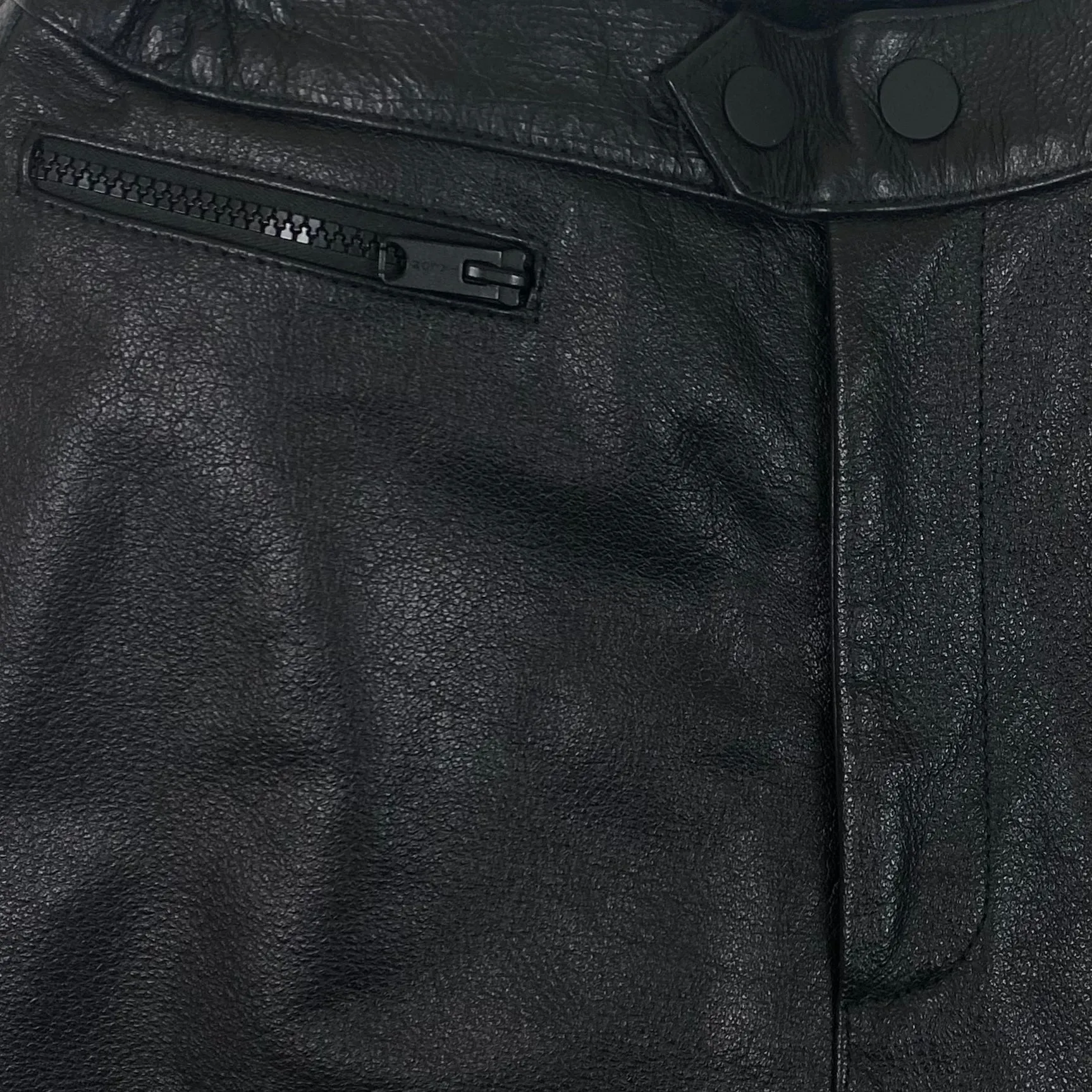 YZY SZN 5 Unreleased Leather Biker Pants In Ink